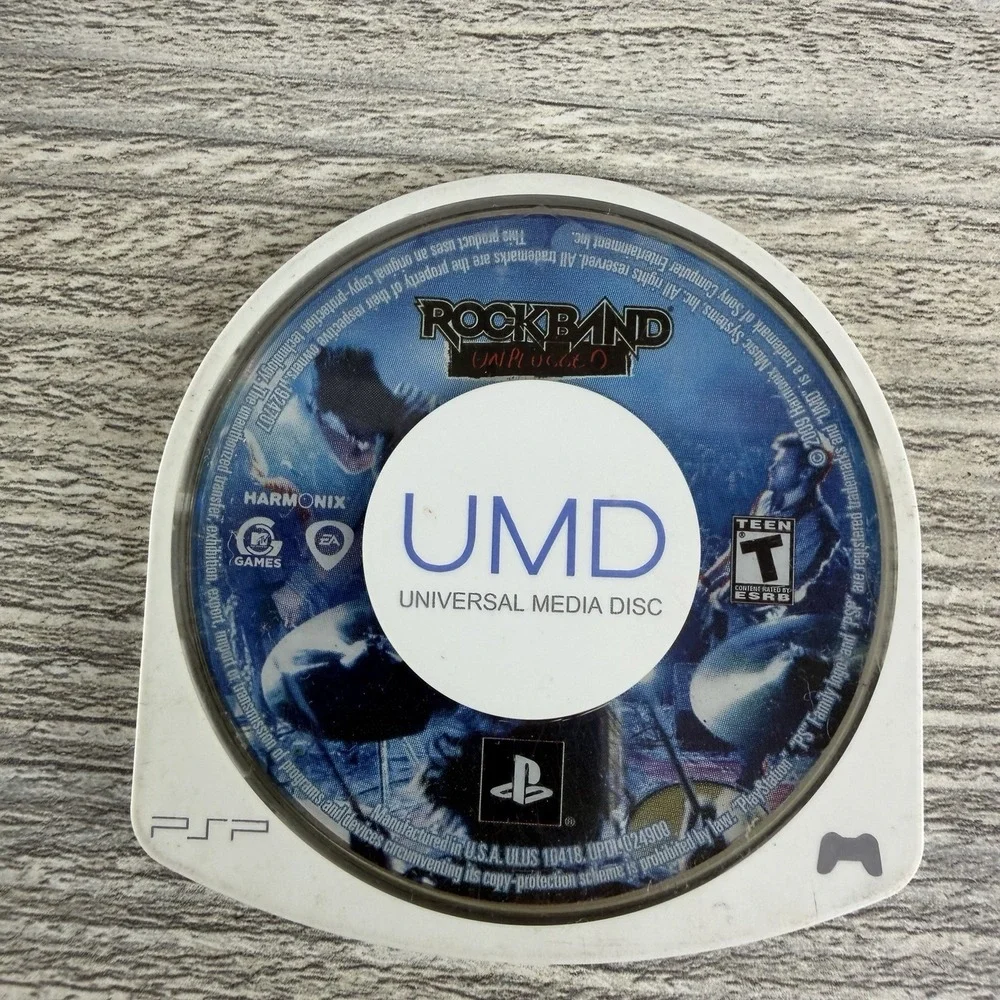 Rock Band Unplugged Sony PSP 2009 Disc Only